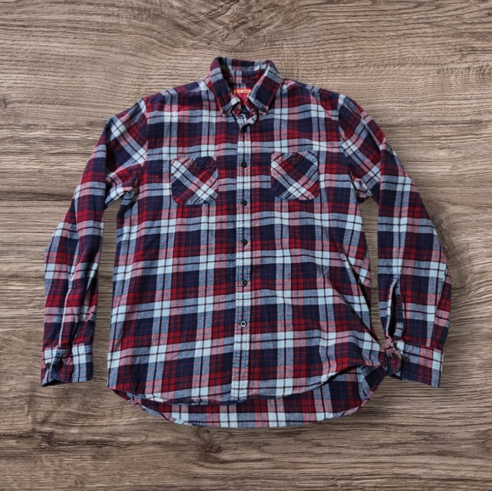 Big Mac JCPenney Vintage 80s Button Up Shirt Plaid Mens‎ M Long Sleeve Workwear